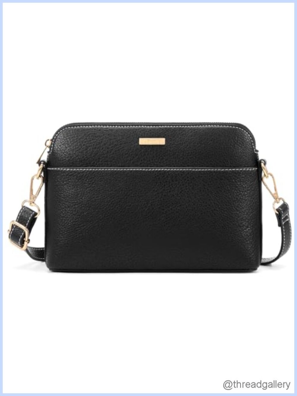 Vegan Leather Crossbody Bag Adjustable Strap Card Slots Travel Purse - Picture 1 of 6
